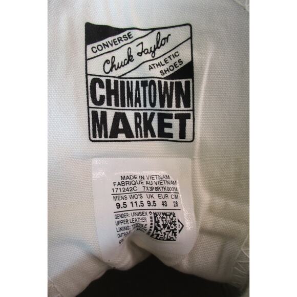 New CONVERSE Chinatown Market Chuck 70 Lakers Hi-Top Leather Sneakers Sz 9.5 - Picture 9 of 10